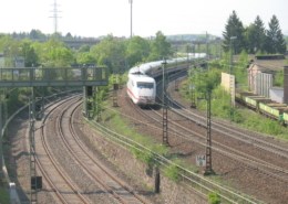 ICE in Gießen, Frankfurter Straße / ehem. Bahnbetriebswerk